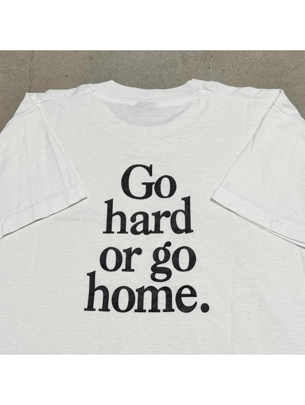 Vintage Go Hard Or Go Home T Shirt White Sabino Vista Dolphins Swimming 90s